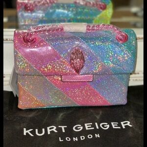 Kurt Geiger Multicolor Glitter Crossbody Bag